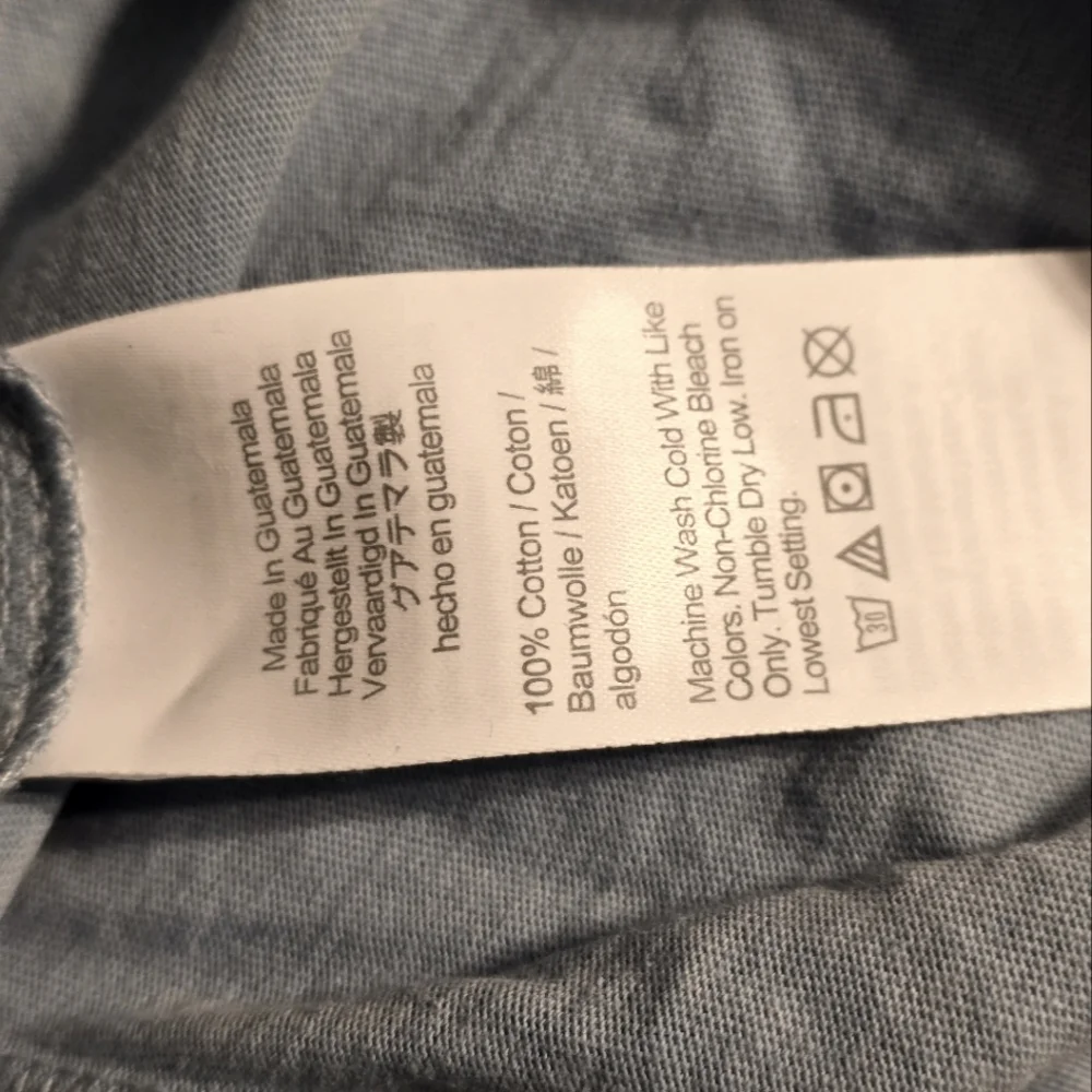 J.Crew Washed Cotton Tee Shirt Men’s Medium Blue Lagoon - Picture 4 of 5